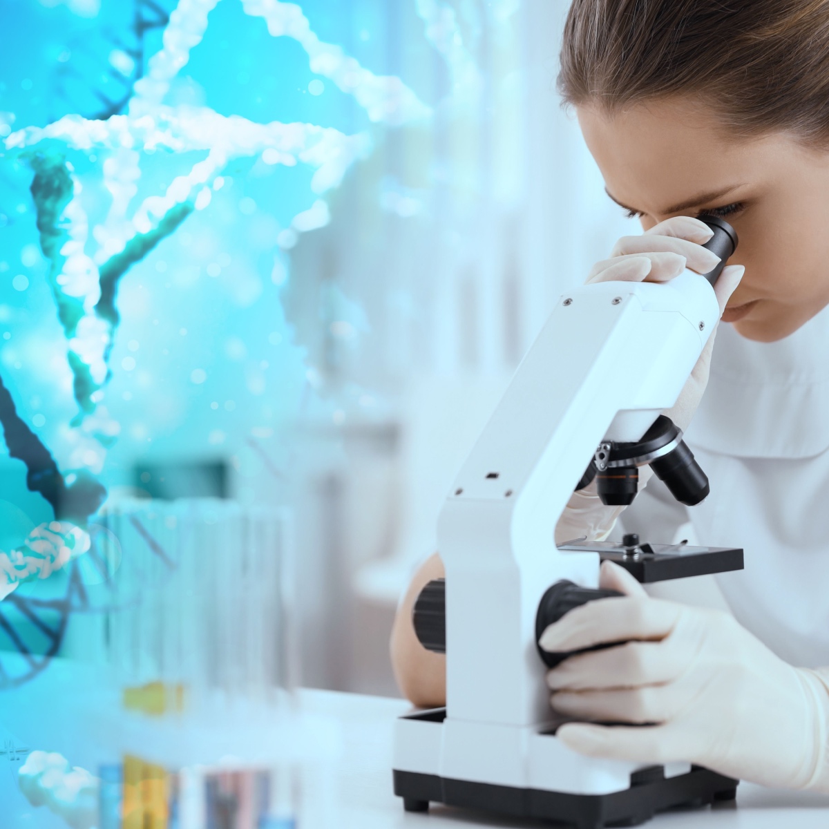 A scientist performing PGT in the Woodlands IVF