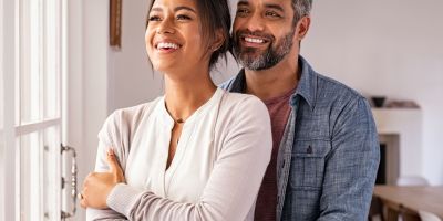 A happy couple celebrating Kingwood IVF milestones