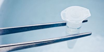 A test tube and liquid nitrogen for IVF